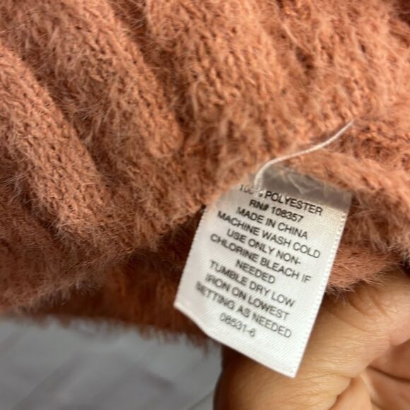 Ultra fuzzy Arizona Jean co ribbed cowl neck sweater size XXL - Picture 8 of 10